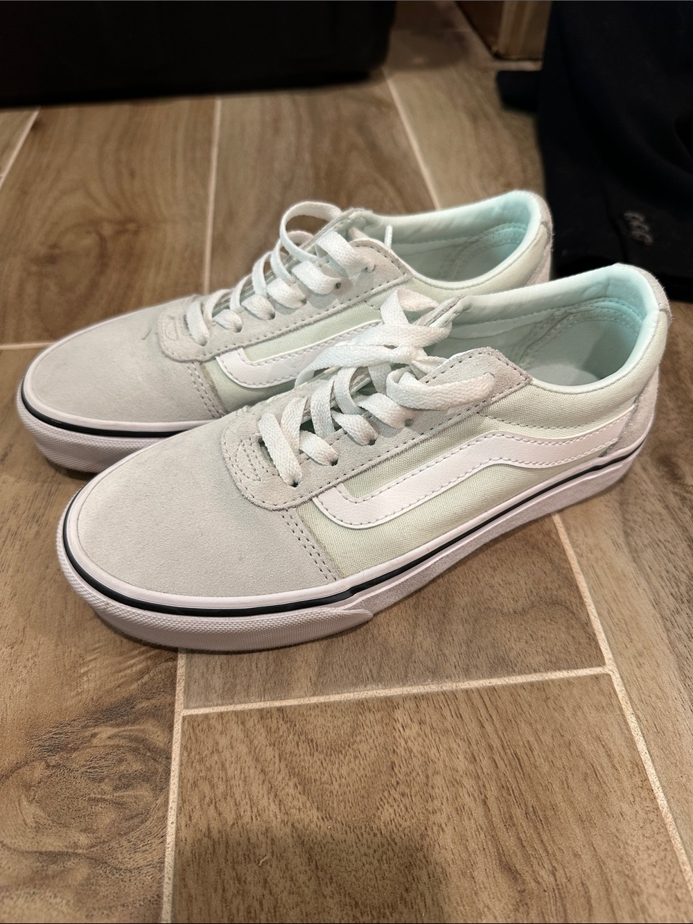 Vans Old Skool Sneakers in Mint Green and White